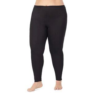 Cuddl Duds Womens Plus Size 3X Climatesmart Moisture Wicking Leggings Black 050